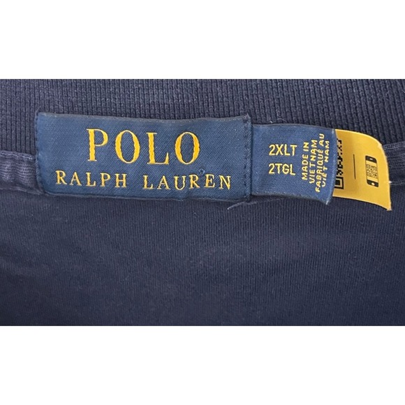 Polo Ralph Lauren Polo Shirt Men's Size 2XLT Blue Short Sleeve Logo Embroidered - Picture 4 of 4